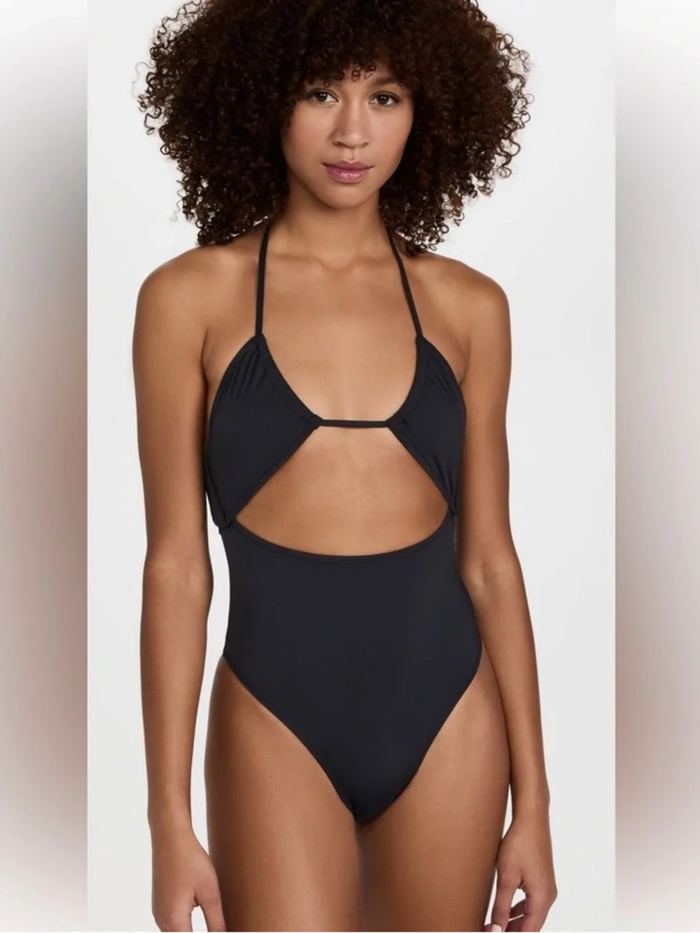 NWT Good American Halter Style Cut Out One Piece Swimsuit | Size 3 (Large)